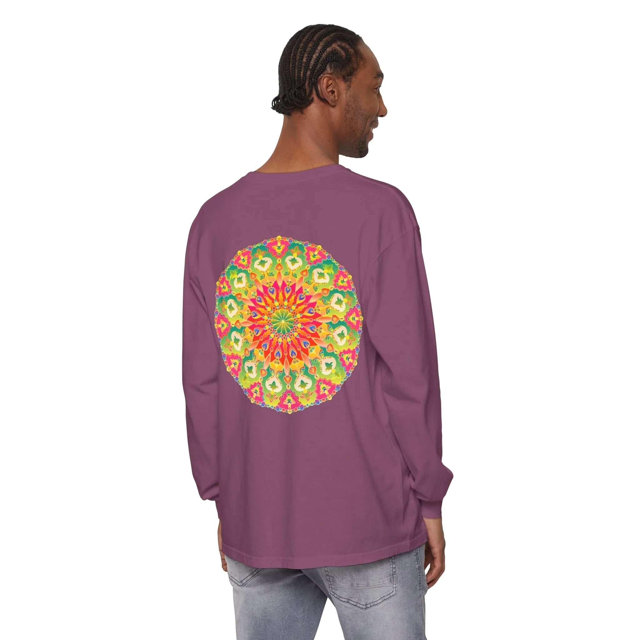 Intricate Mandala Long Sleeve Tee - Colorful