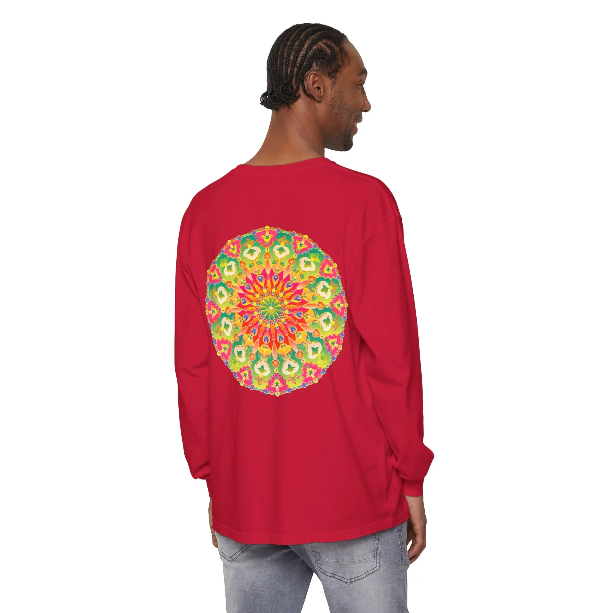 Intricate Mandala Long Sleeve Tee - Colorful
