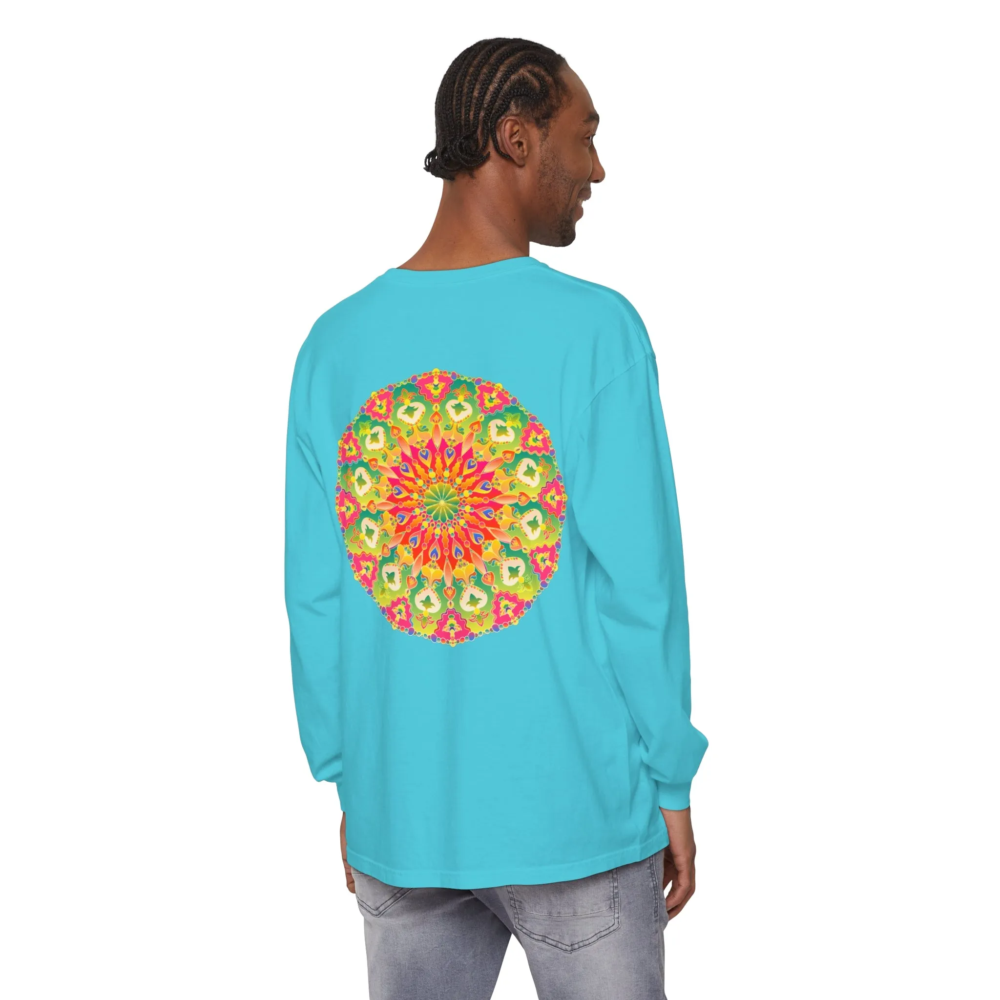Intricate Mandala Long Sleeve Tee - Colorful