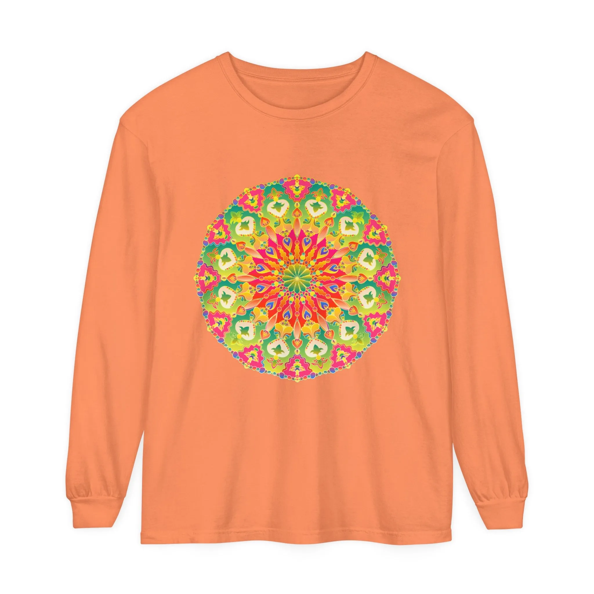 Intricate Mandala Long Sleeve Tee - Colorful