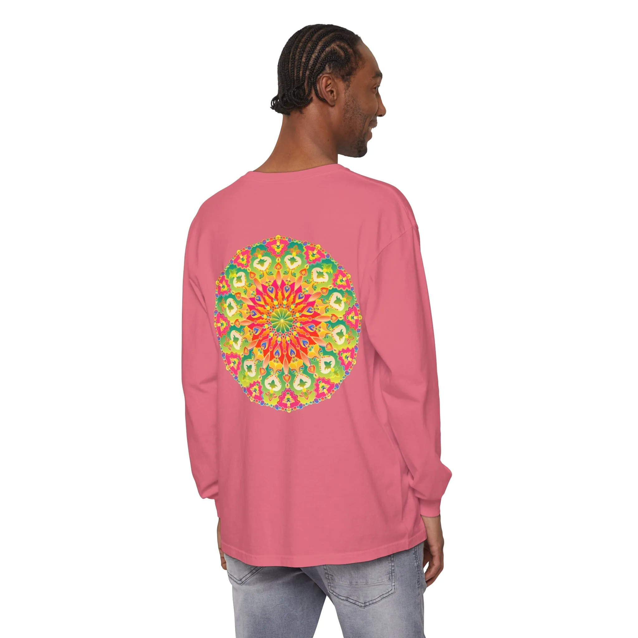 Intricate Mandala Long Sleeve Tee - Colorful