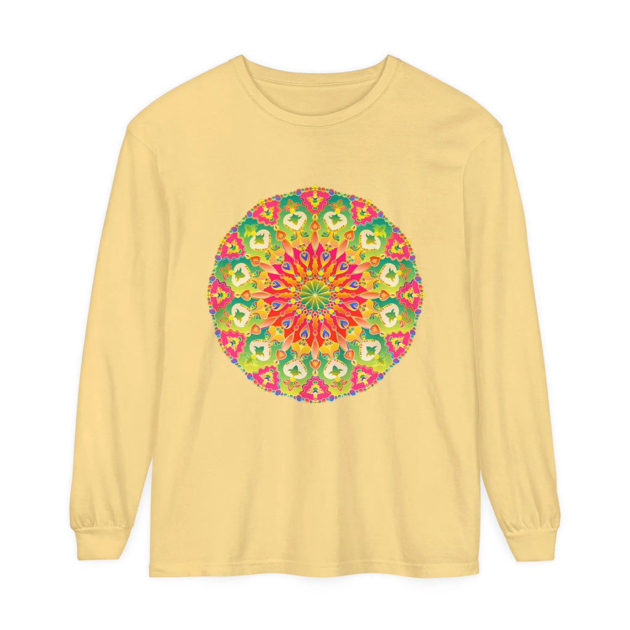 Intricate Mandala Long Sleeve Tee - Colorful