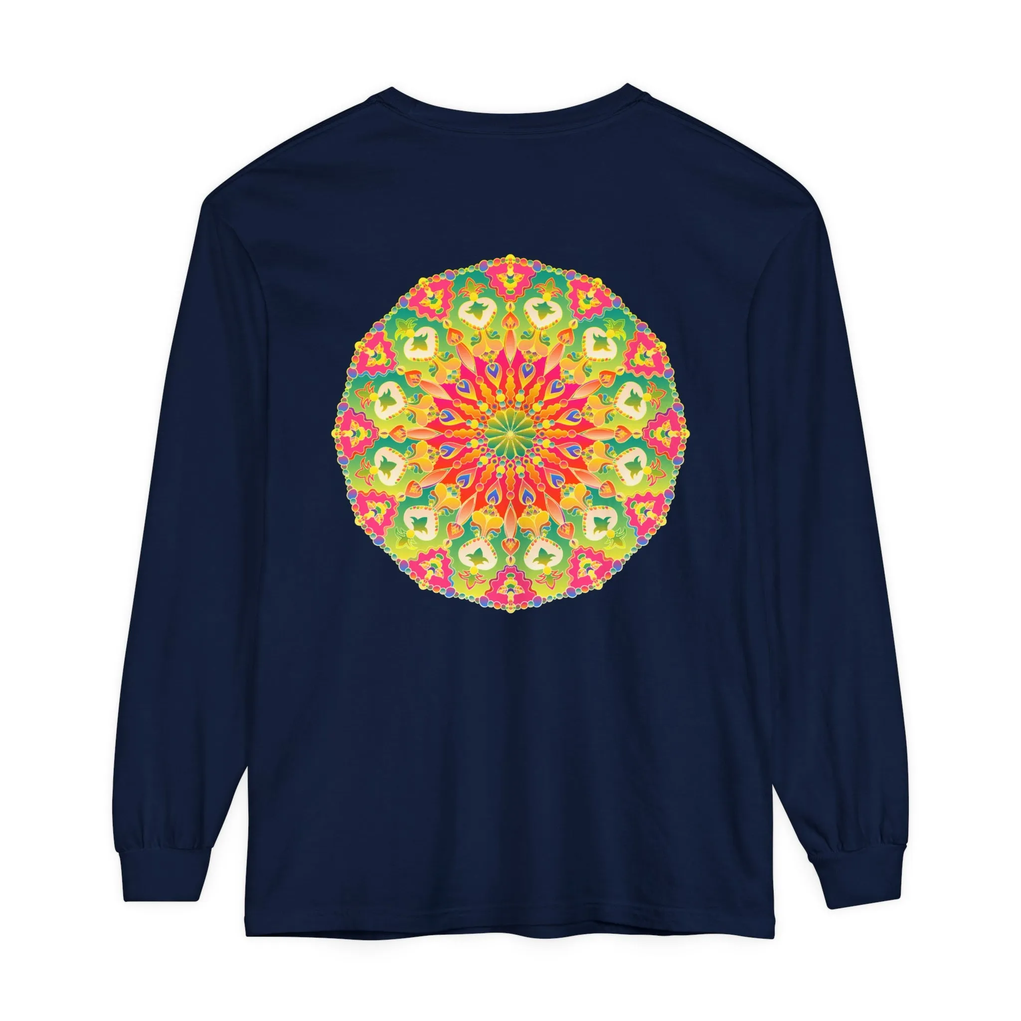 Intricate Mandala Long Sleeve Tee - Colorful