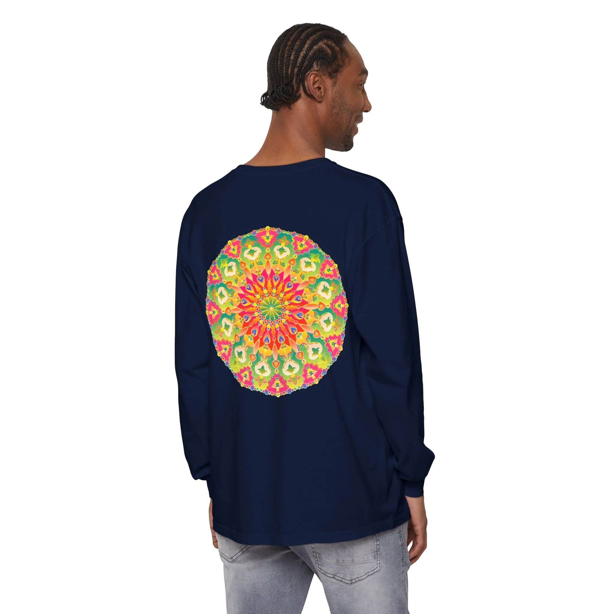 Intricate Mandala Long Sleeve Tee - Colorful