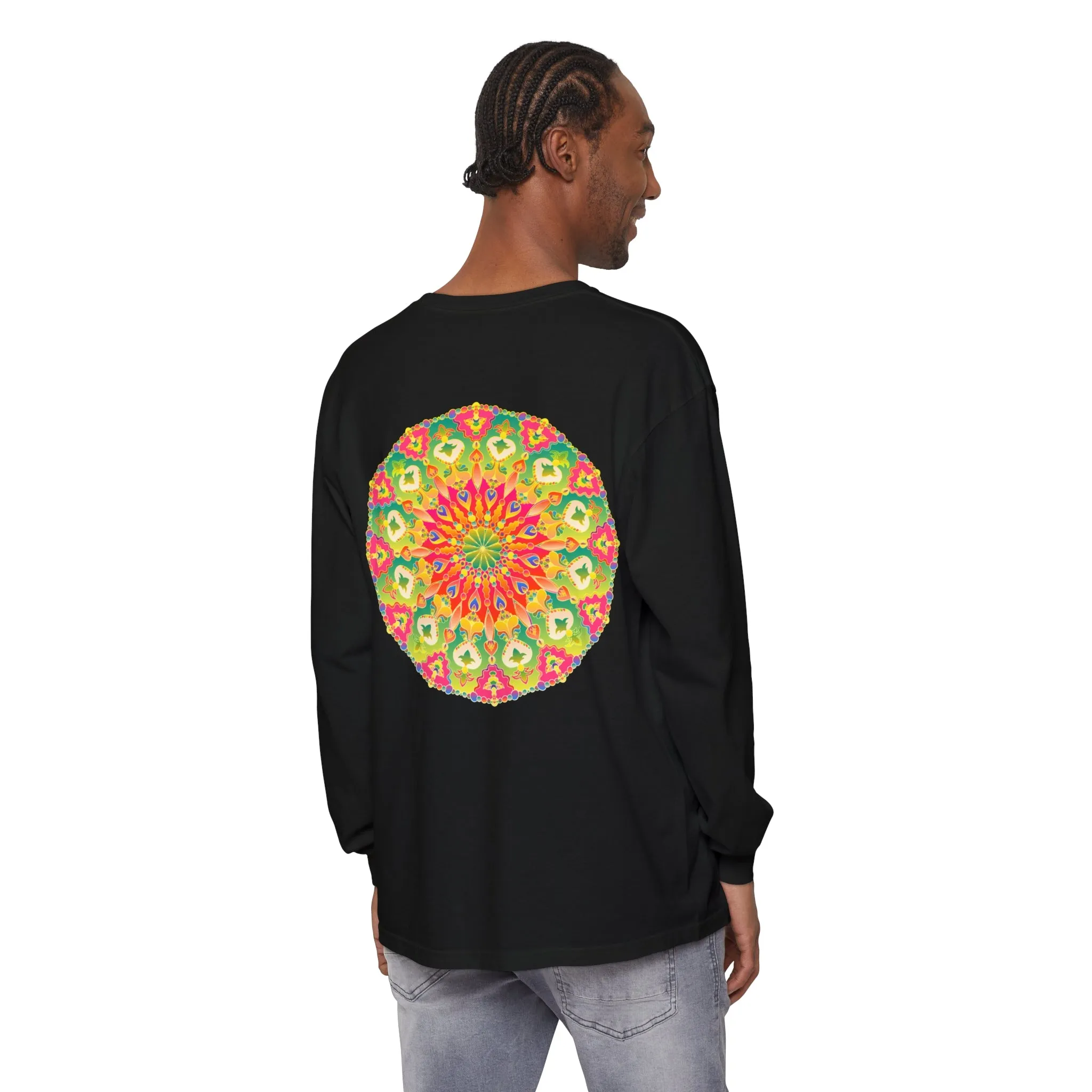 Intricate Mandala Long Sleeve Tee - Colorful