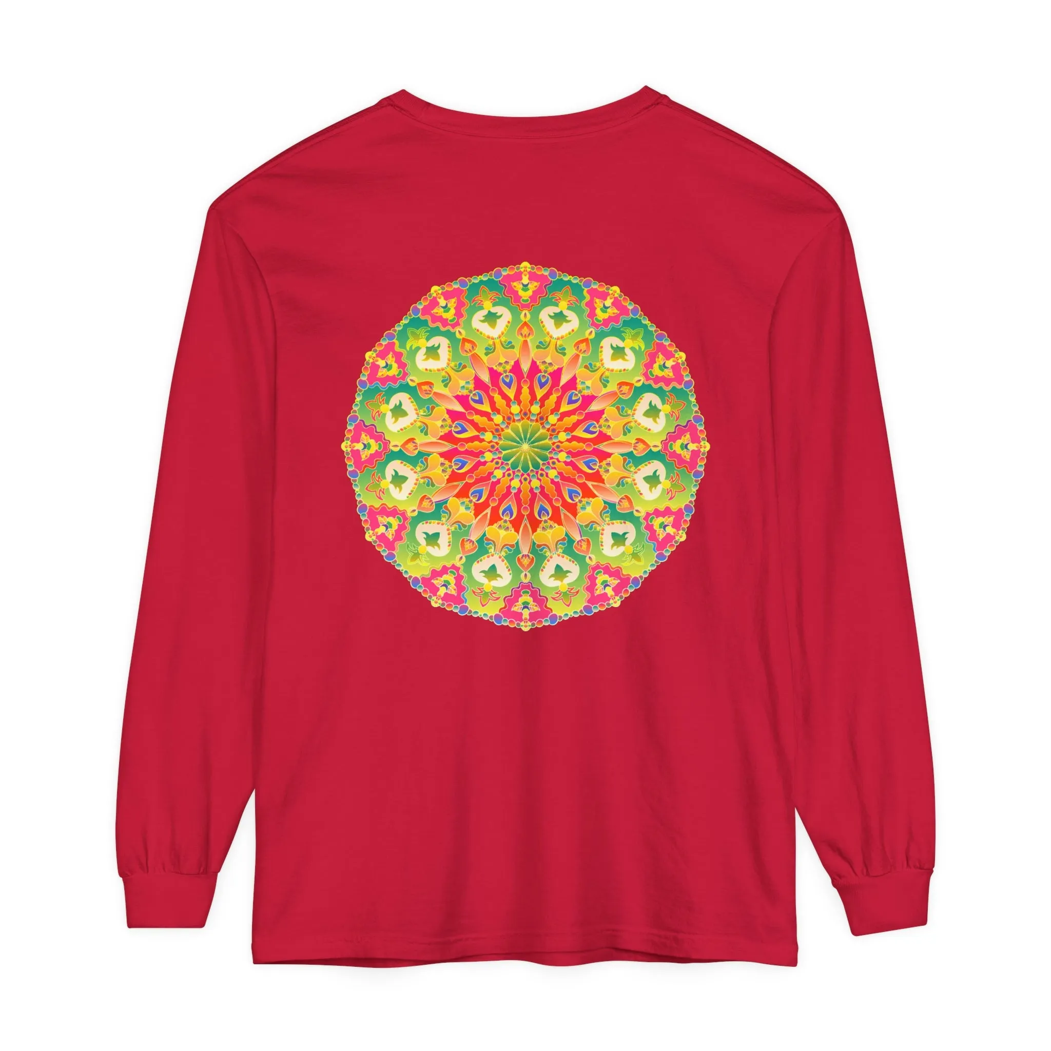 Intricate Mandala Long Sleeve Tee - Colorful