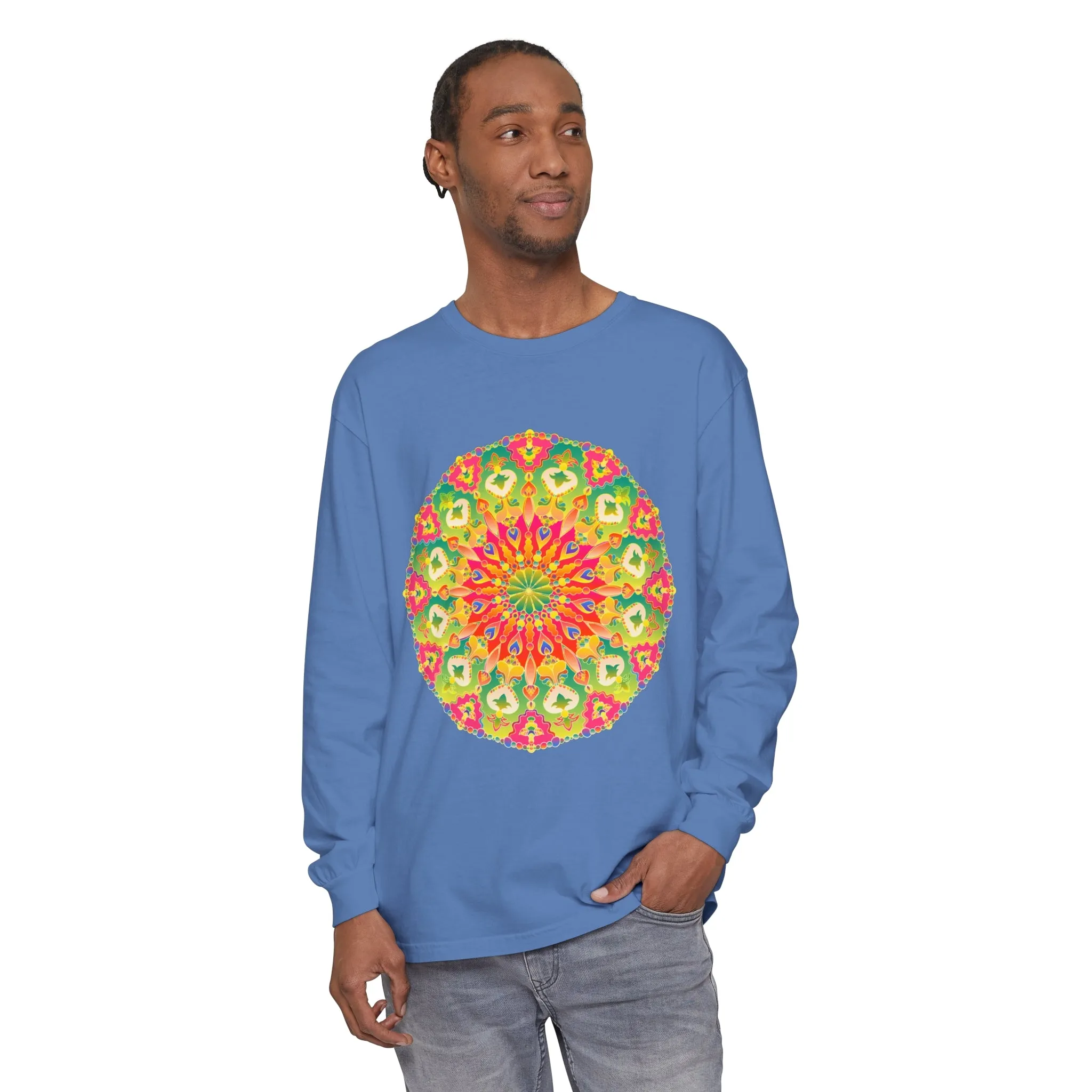 Intricate Mandala Long Sleeve Tee - Colorful