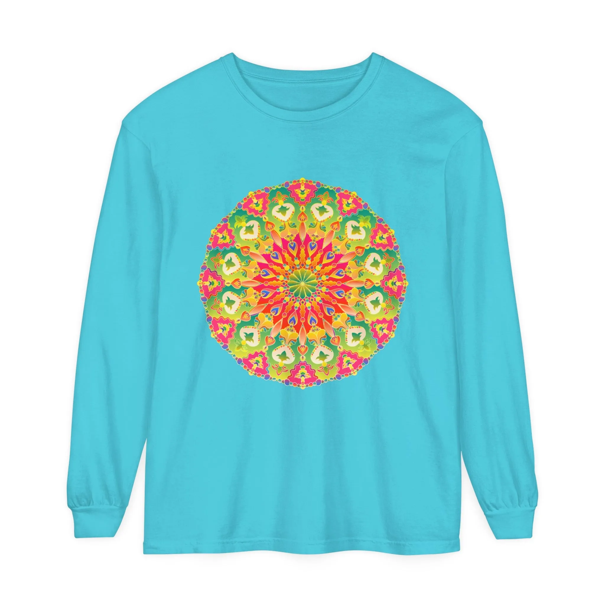 Intricate Mandala Long Sleeve Tee - Colorful