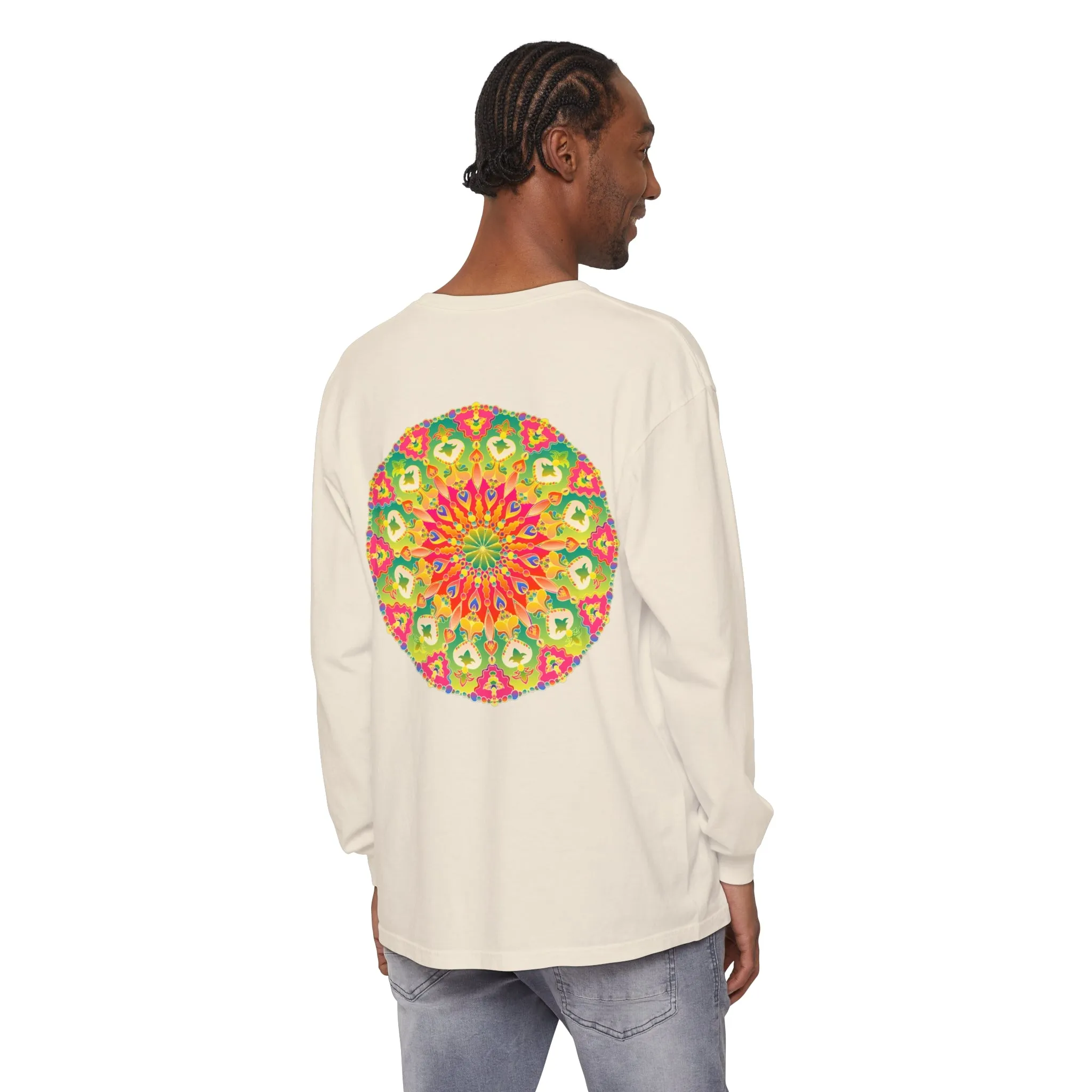 Intricate Mandala Long Sleeve Tee - Colorful