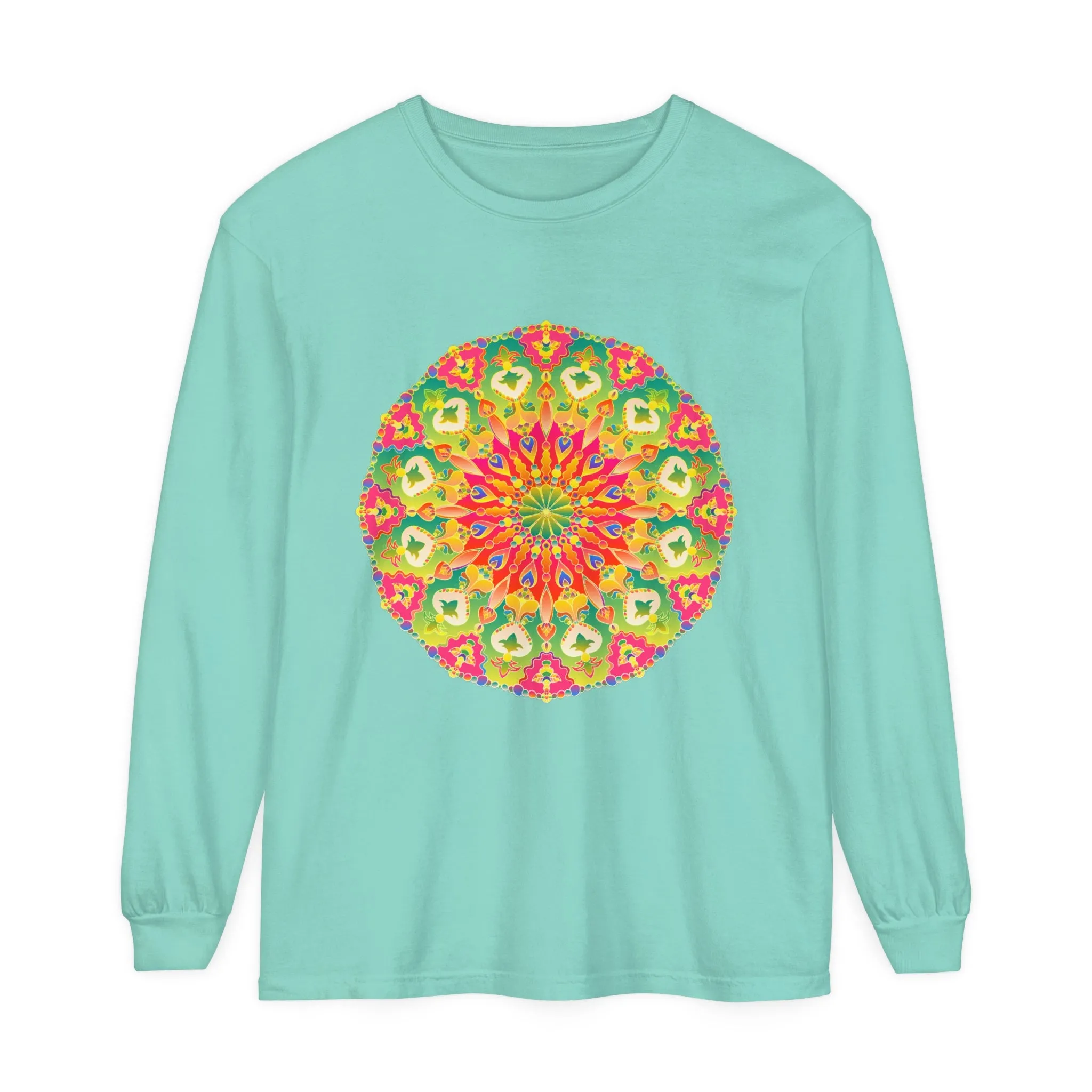 Intricate Mandala Long Sleeve Tee - Colorful