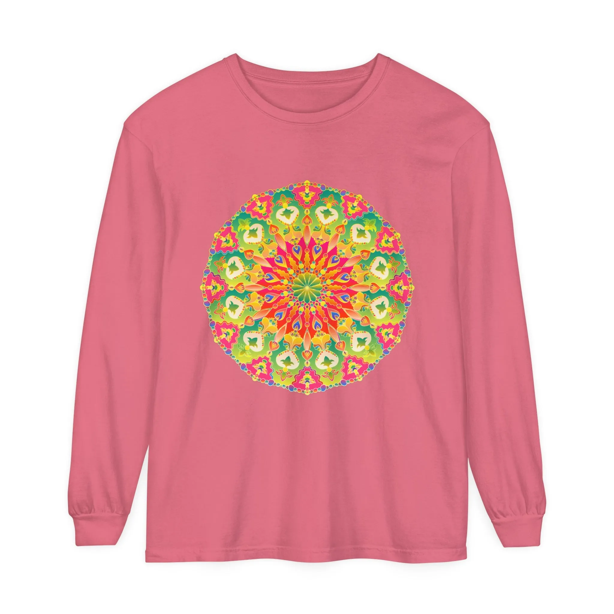 Intricate Mandala Long Sleeve Tee - Colorful