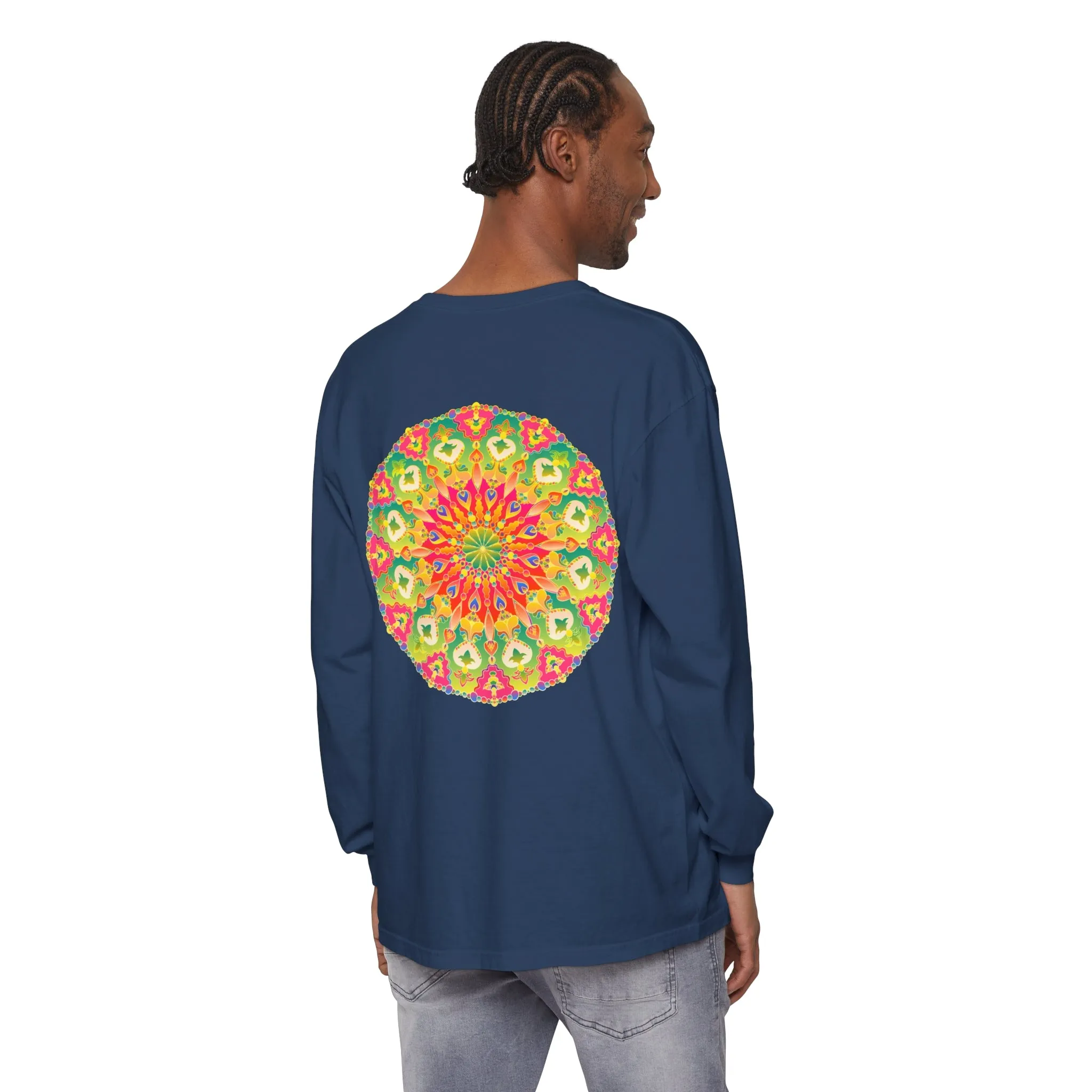 Intricate Mandala Long Sleeve Tee - Colorful