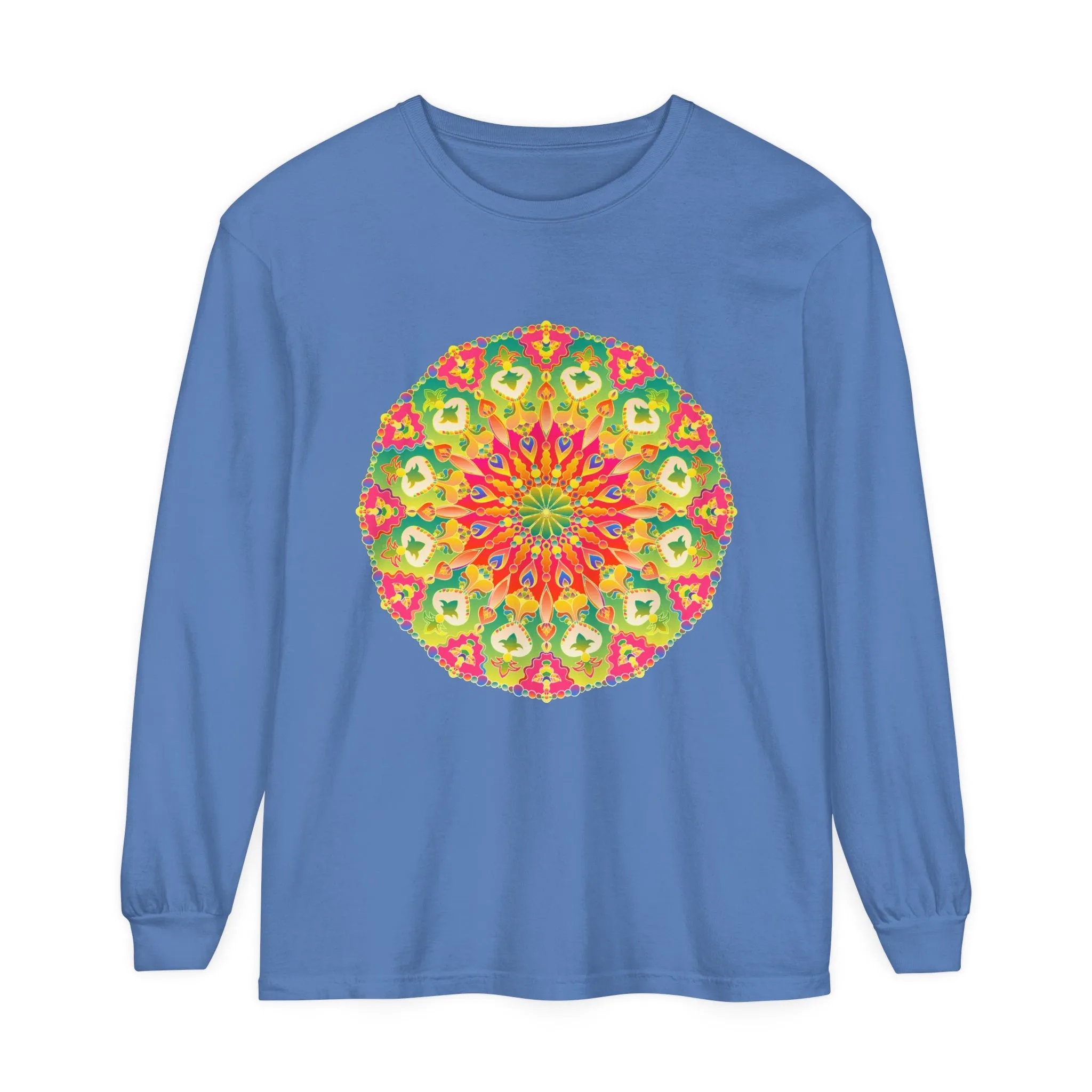 Intricate Mandala Long Sleeve Tee - Colorful