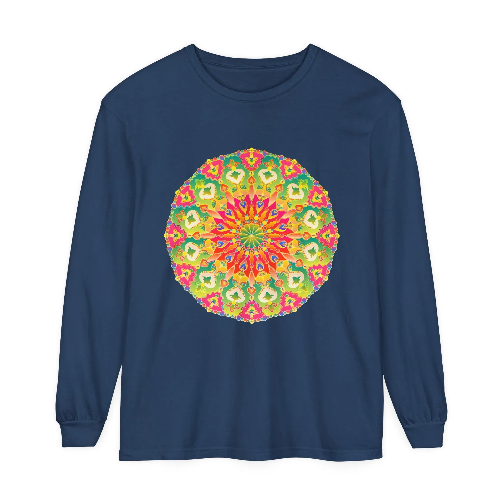 Intricate Mandala Long Sleeve Tee - Colorful