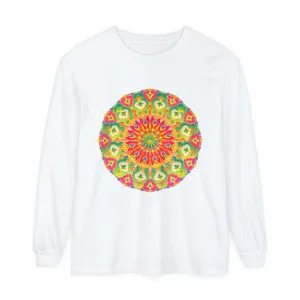 Intricate Mandala Long Sleeve Tee - Colorful