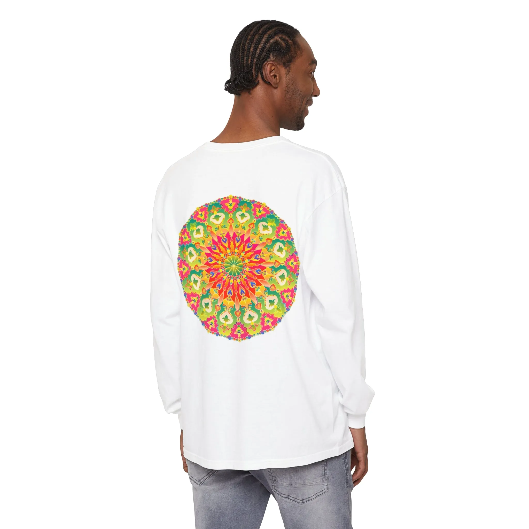 Intricate Mandala Long Sleeve Tee - Colorful