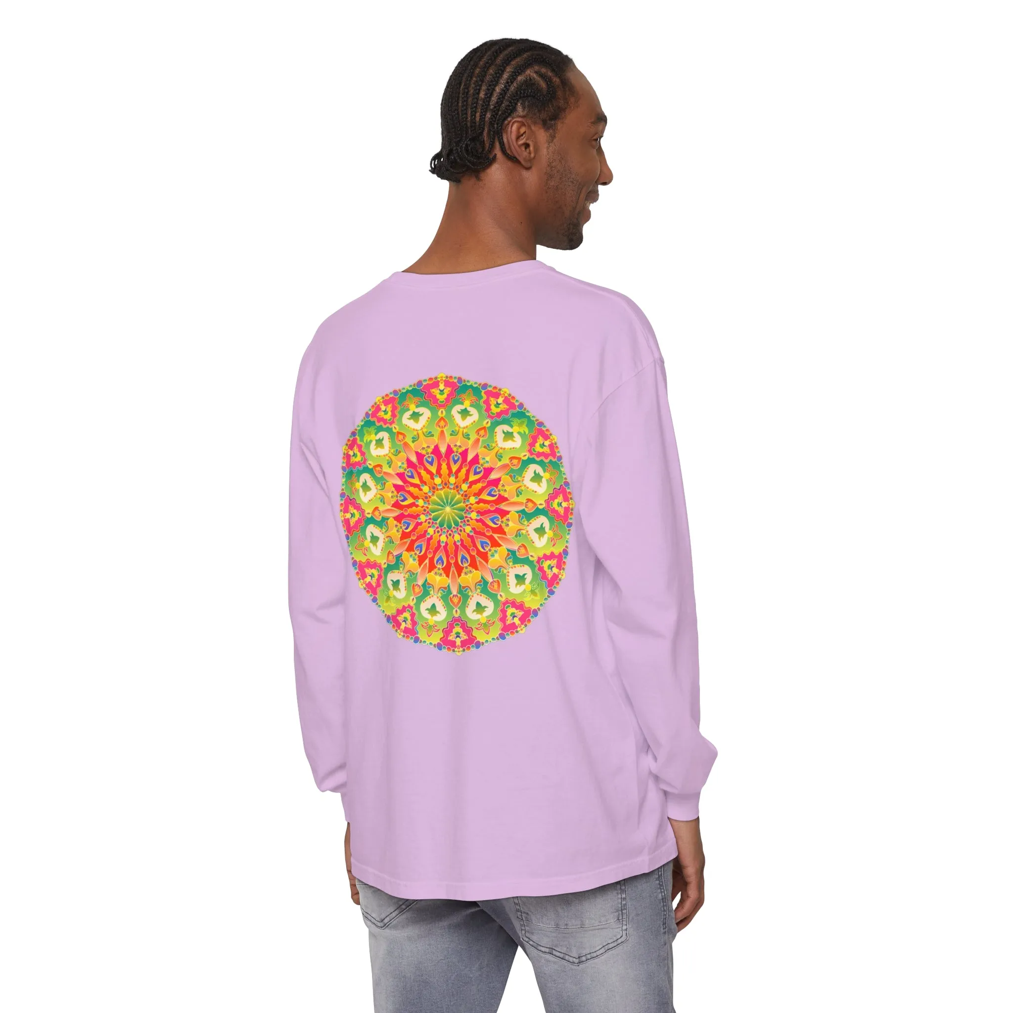 Intricate Mandala Long Sleeve Tee - Colorful