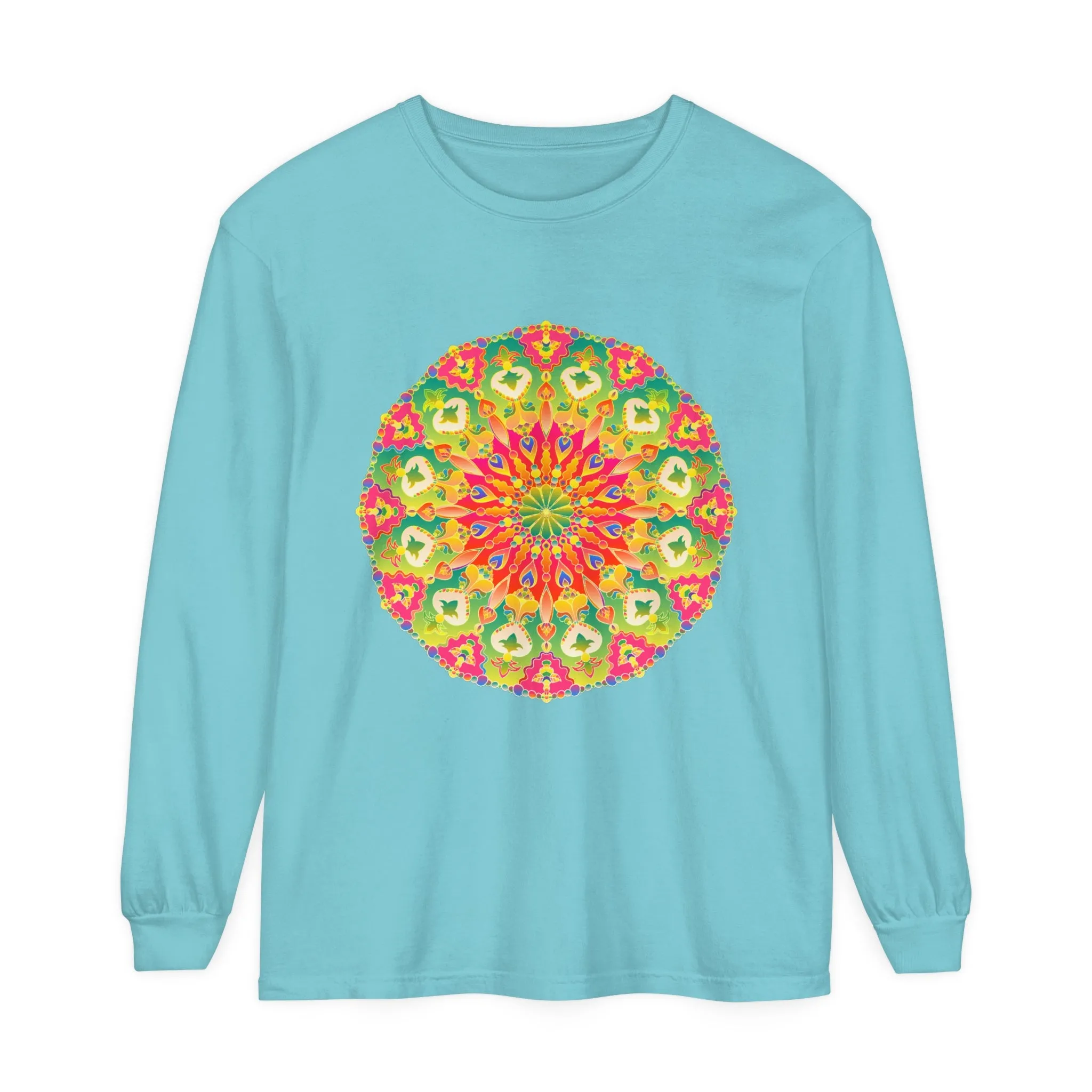 Intricate Mandala Long Sleeve Tee - Colorful