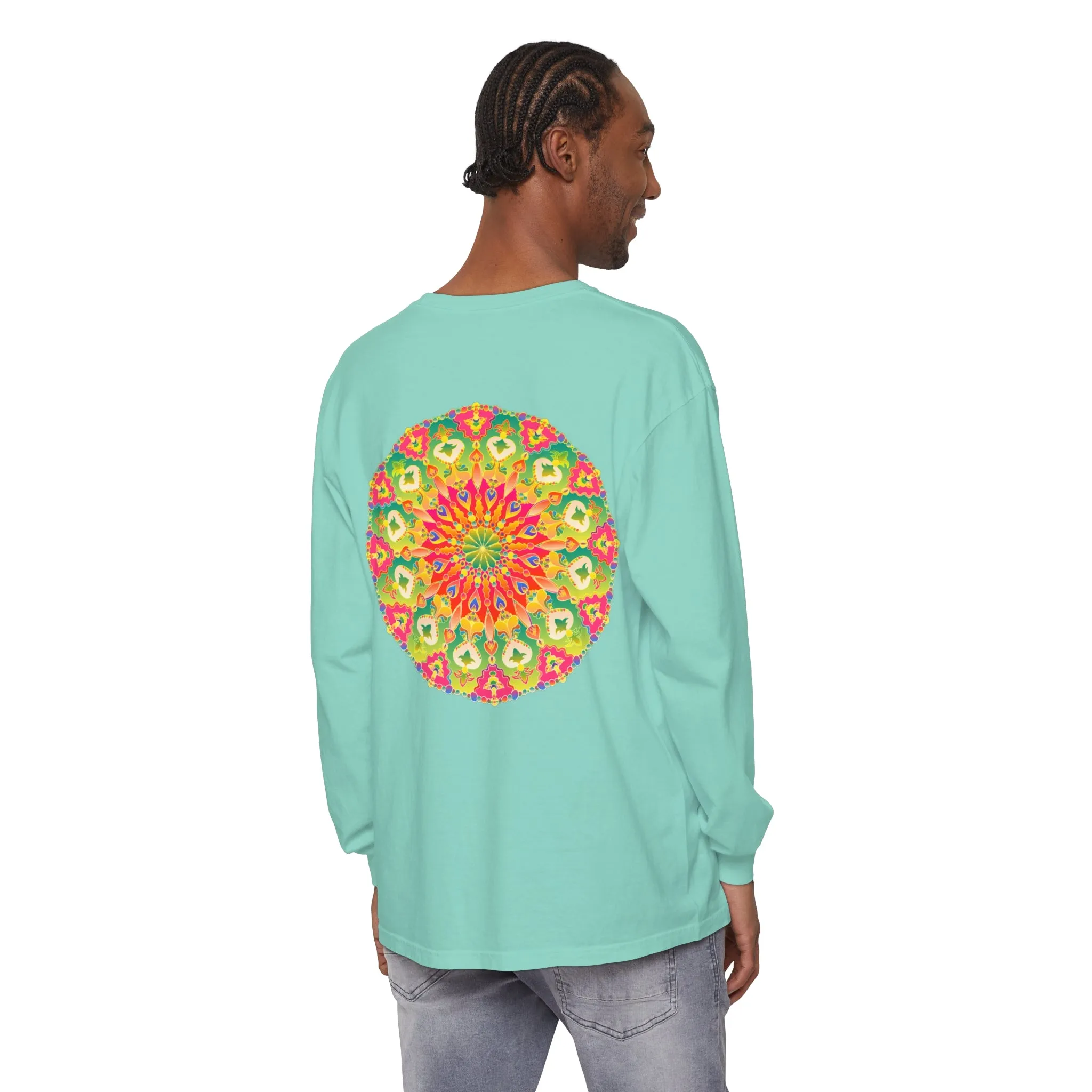 Intricate Mandala Long Sleeve Tee - Colorful