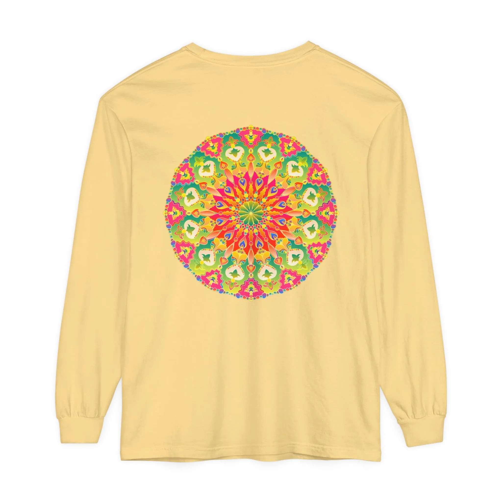 Intricate Mandala Long Sleeve Tee - Colorful