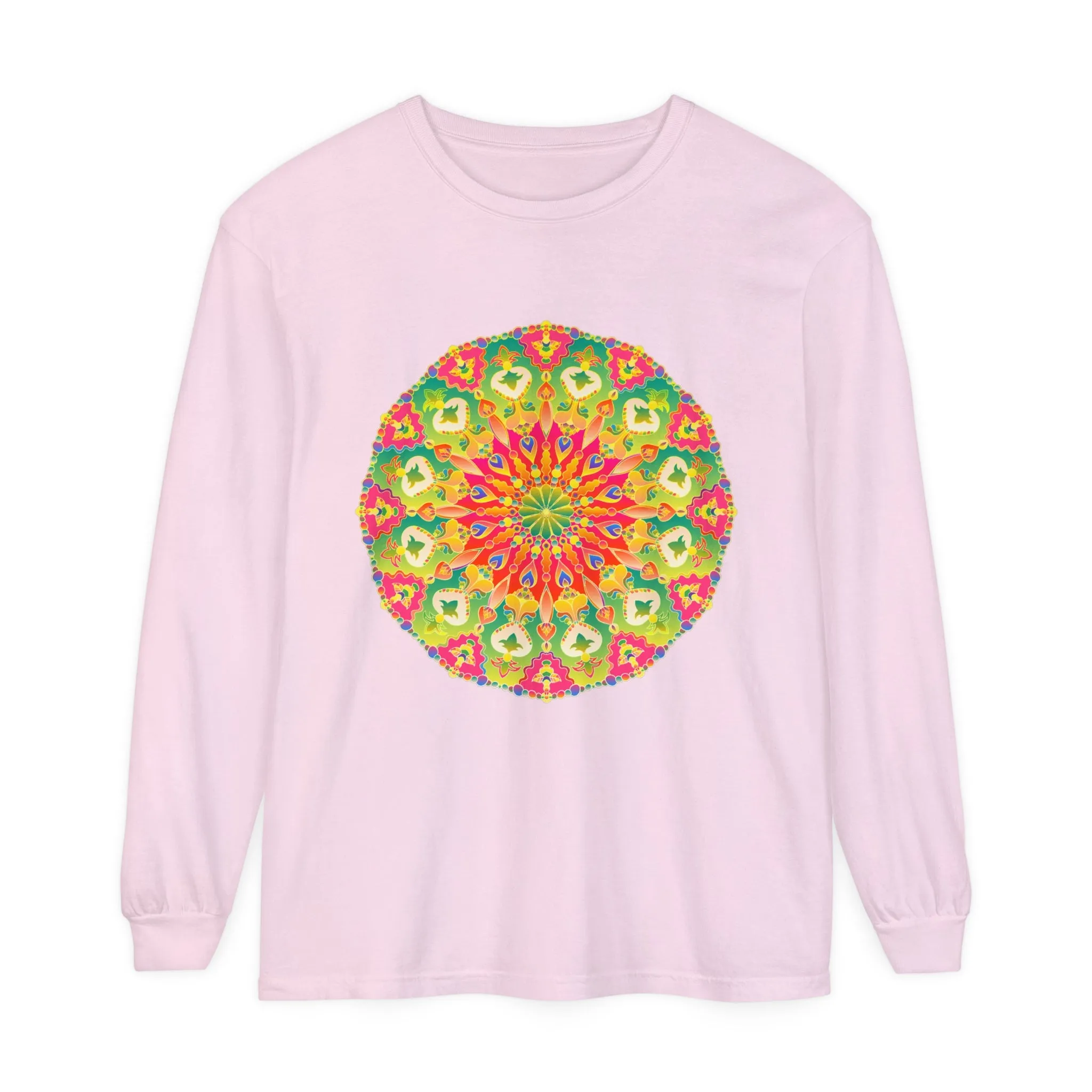 Intricate Mandala Long Sleeve Tee - Colorful