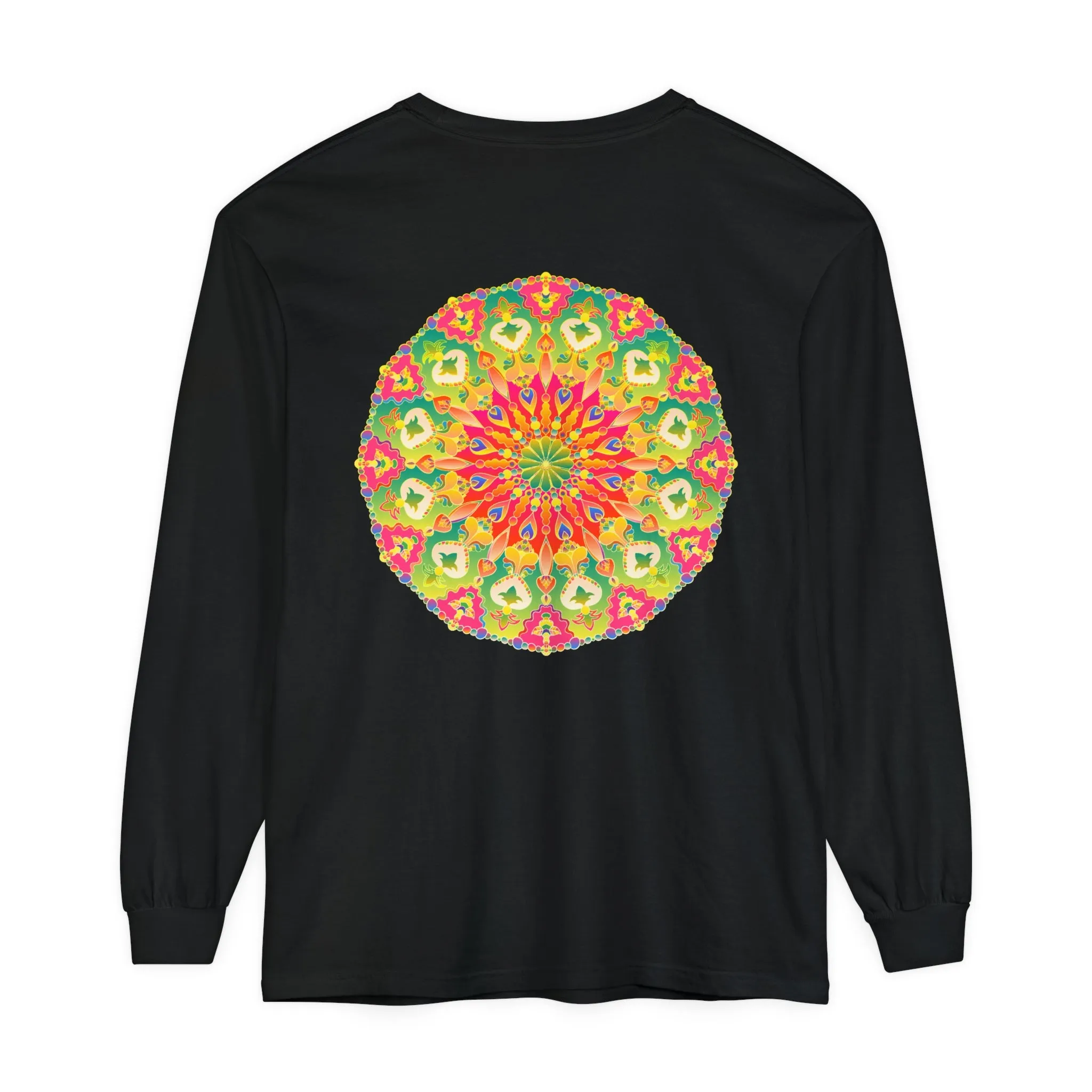 Intricate Mandala Long Sleeve Tee - Colorful