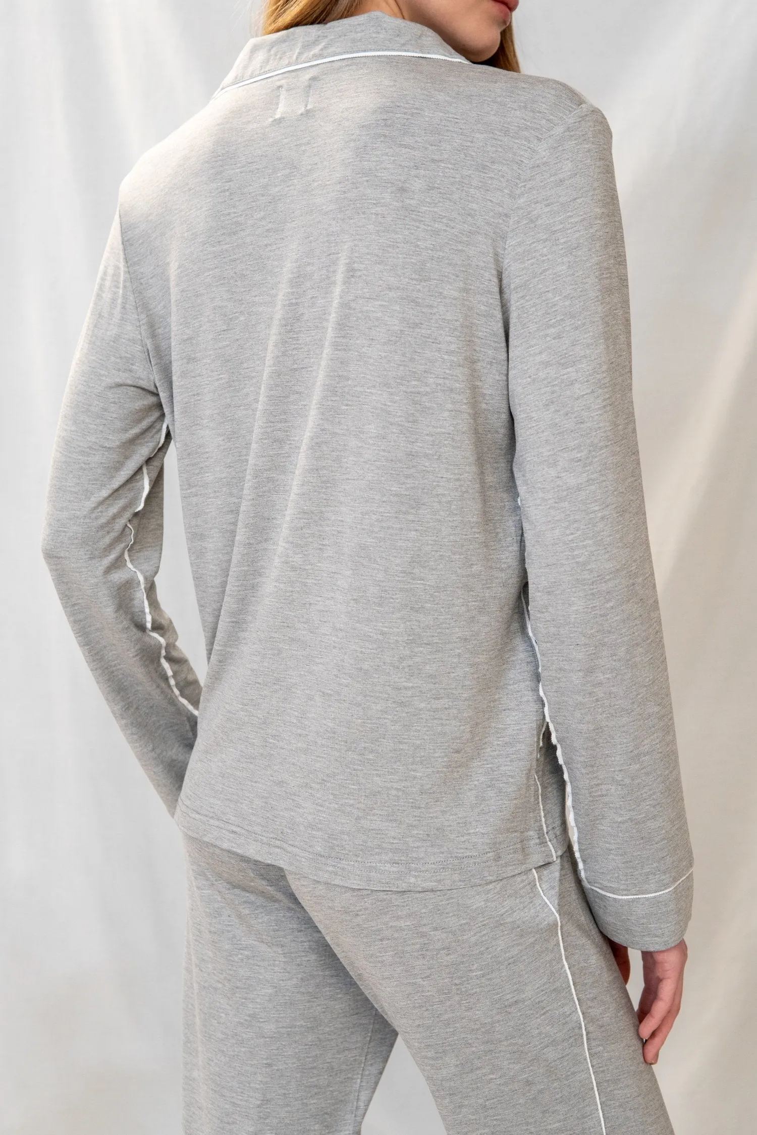 Jolene long pajama set in grey