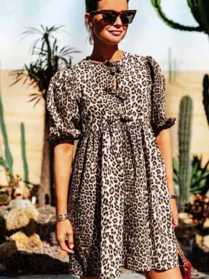 Kendall™ | Leopard Print Flirty & Flowing Sundress