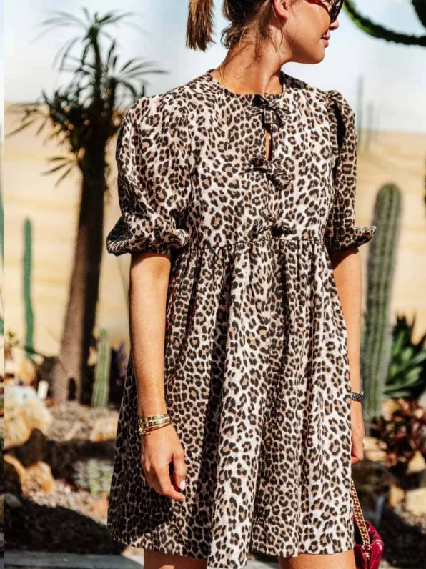 Kendall™ | Leopard Print Flirty & Flowing Sundress