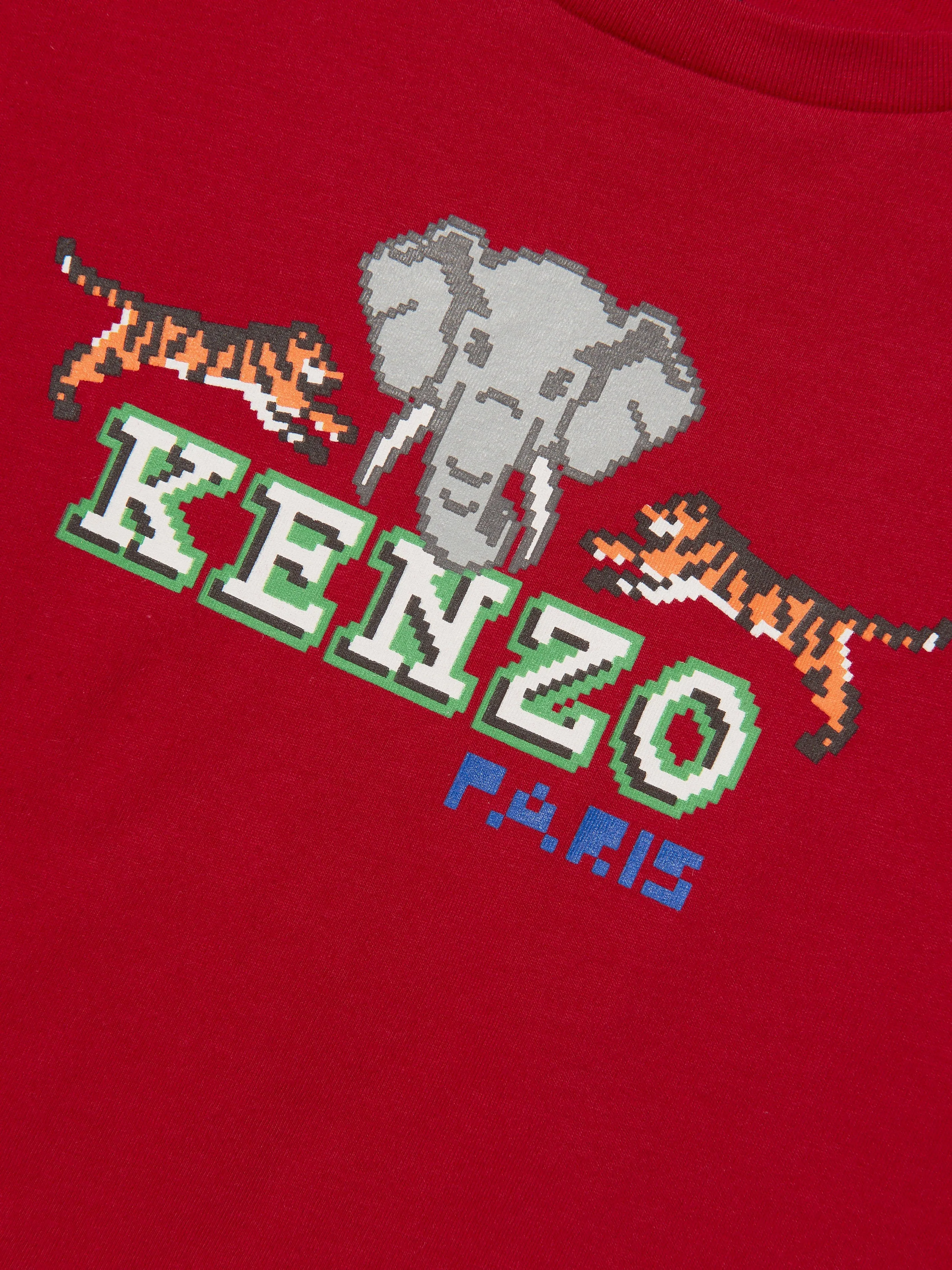 KENZO Boys Jungle Game T-Shirt in Red