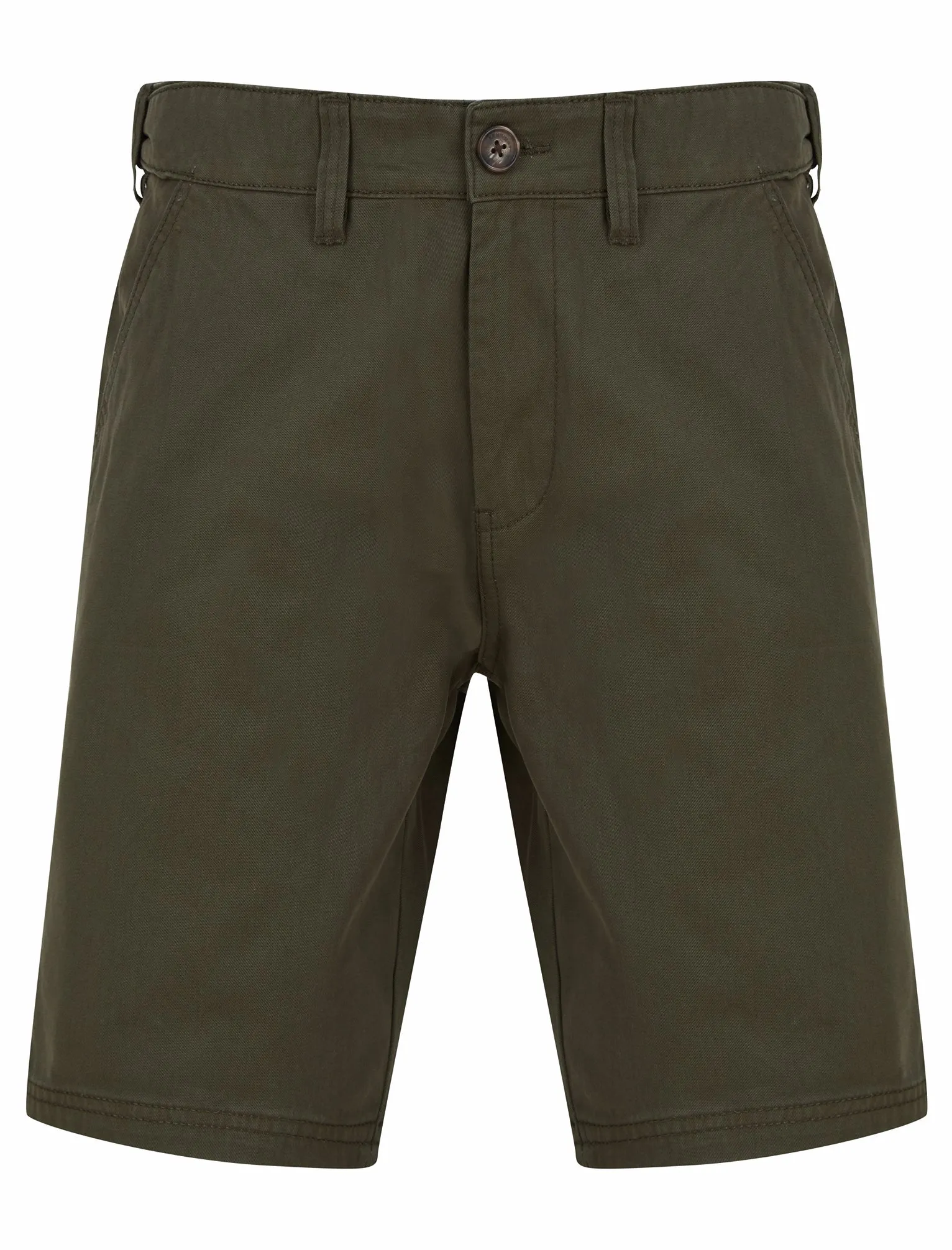 Kynance Cotton Twill Chino Shorts in Khaki - Kensington Eastside