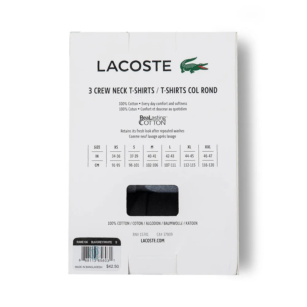 Lacoste Men's Crew-Neck T-Shirt 3-Pack RAME106