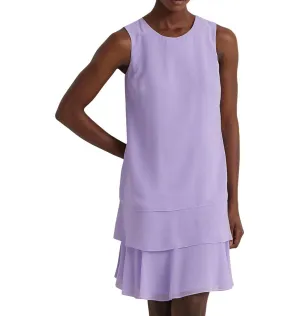 LAUREN RALPH LAUREN Crinkle Georgette Shift Dress