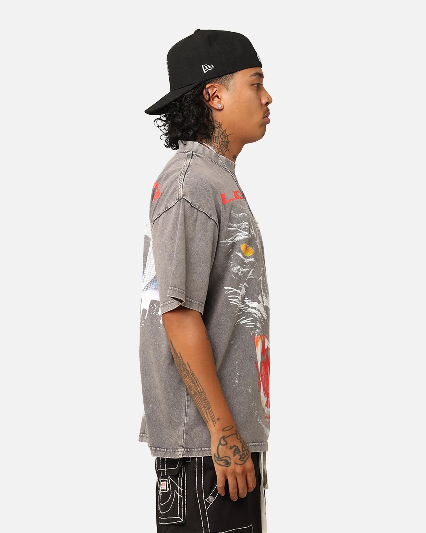 Loiter Urban Beast Vintage T-Shirt Charcoal