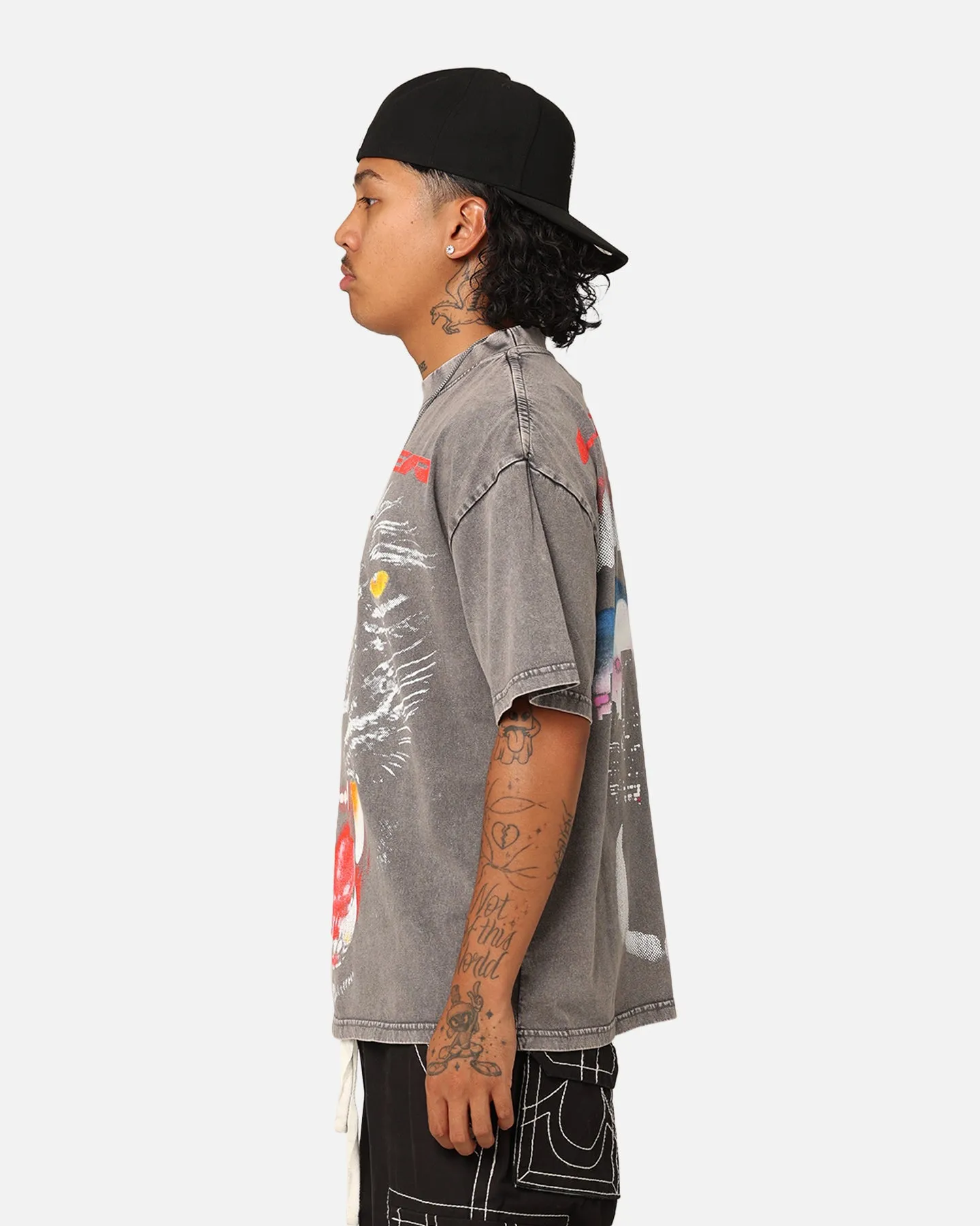 Loiter Urban Beast Vintage T-Shirt Charcoal