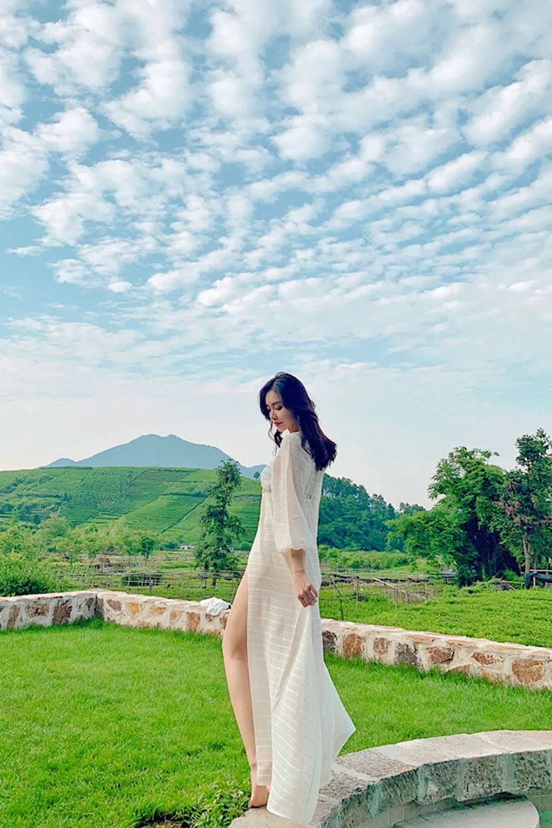 Long Ultra-flowing Blouse Dress