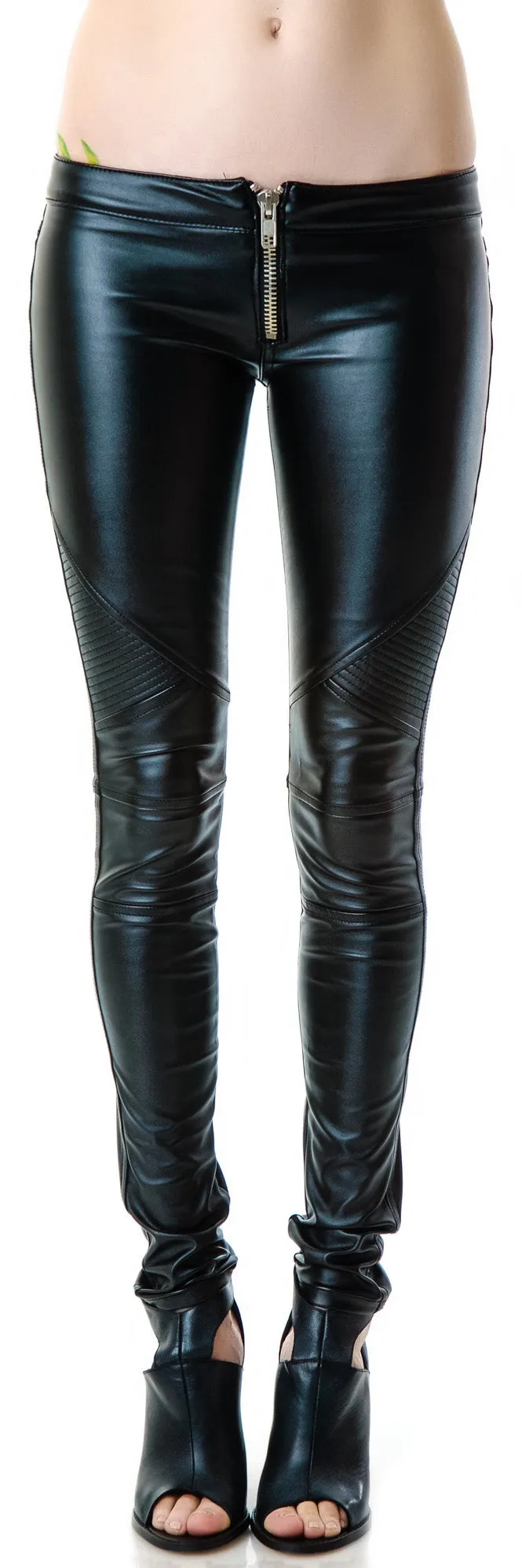 Mad Moto Leatherette Leggings