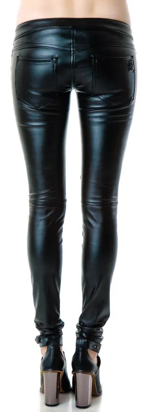 Mad Moto Leatherette Leggings