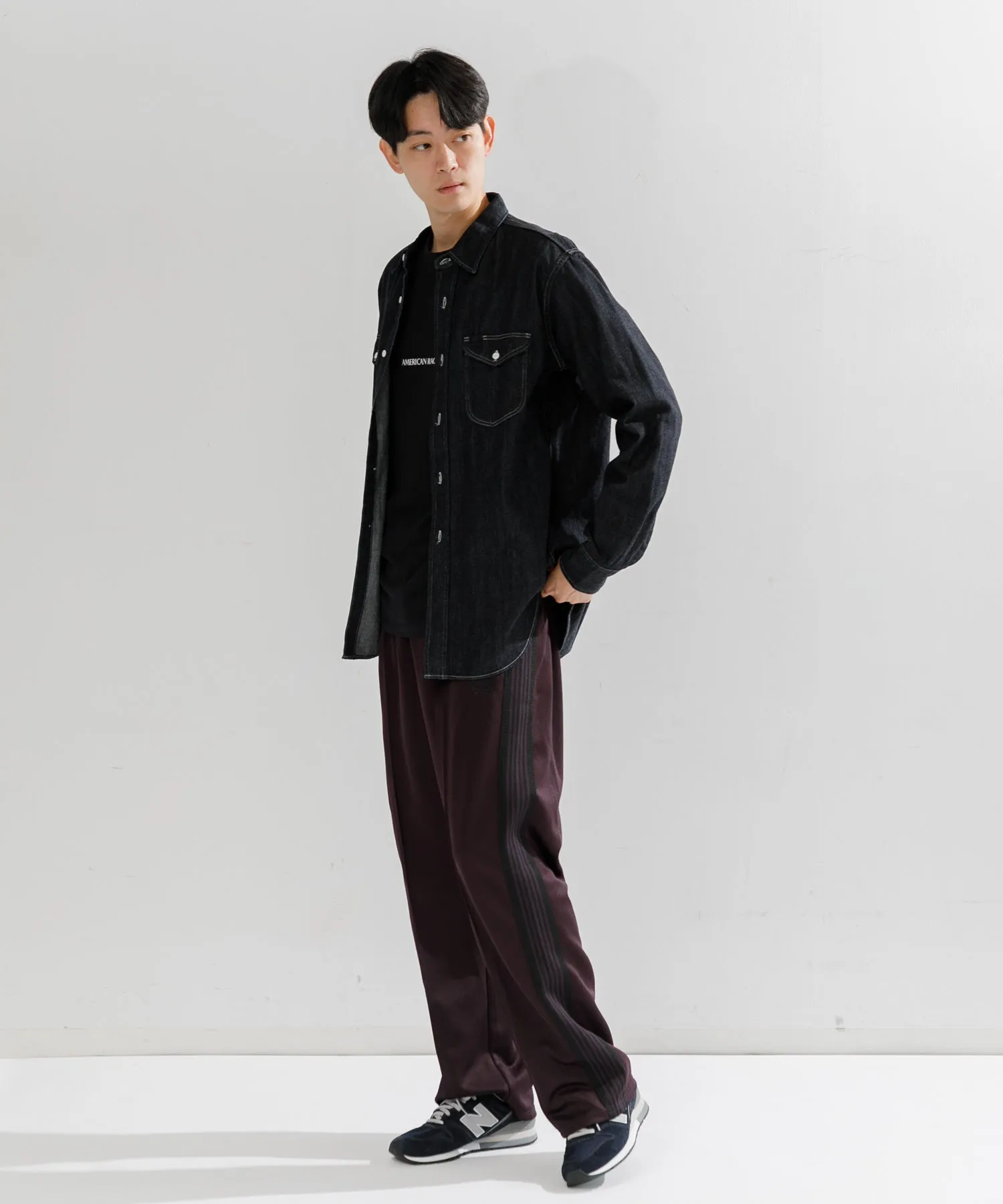 【MEN】NEEDLES TRACK PANTS - POLY SMOOTH
