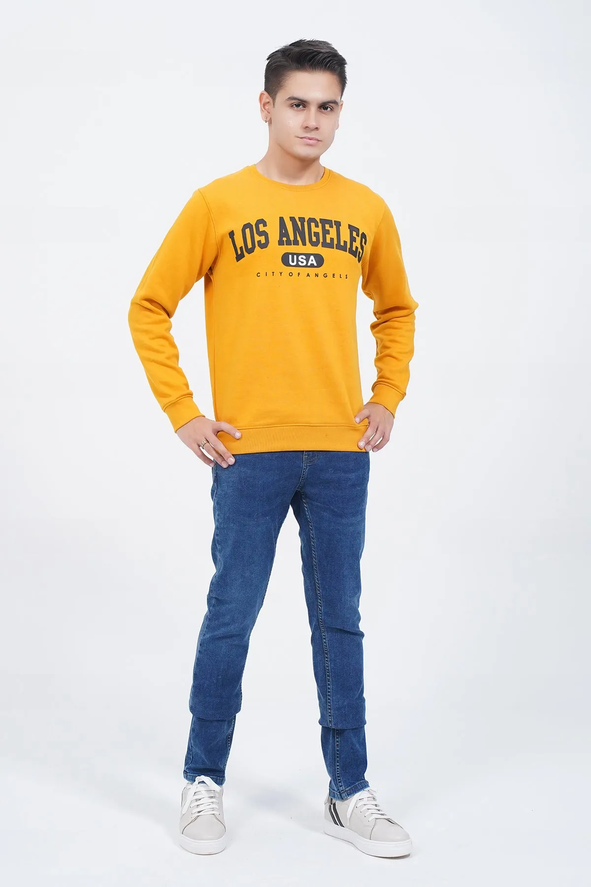 Mens "ELOY" Crew Neck Long Sleeves Sweatshirt
