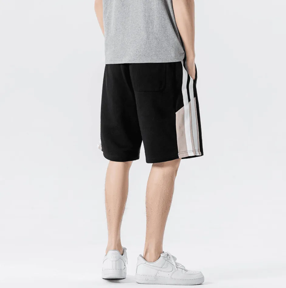 Men’s Summer American Sports Striped Shorts – Stylish & Comfortable