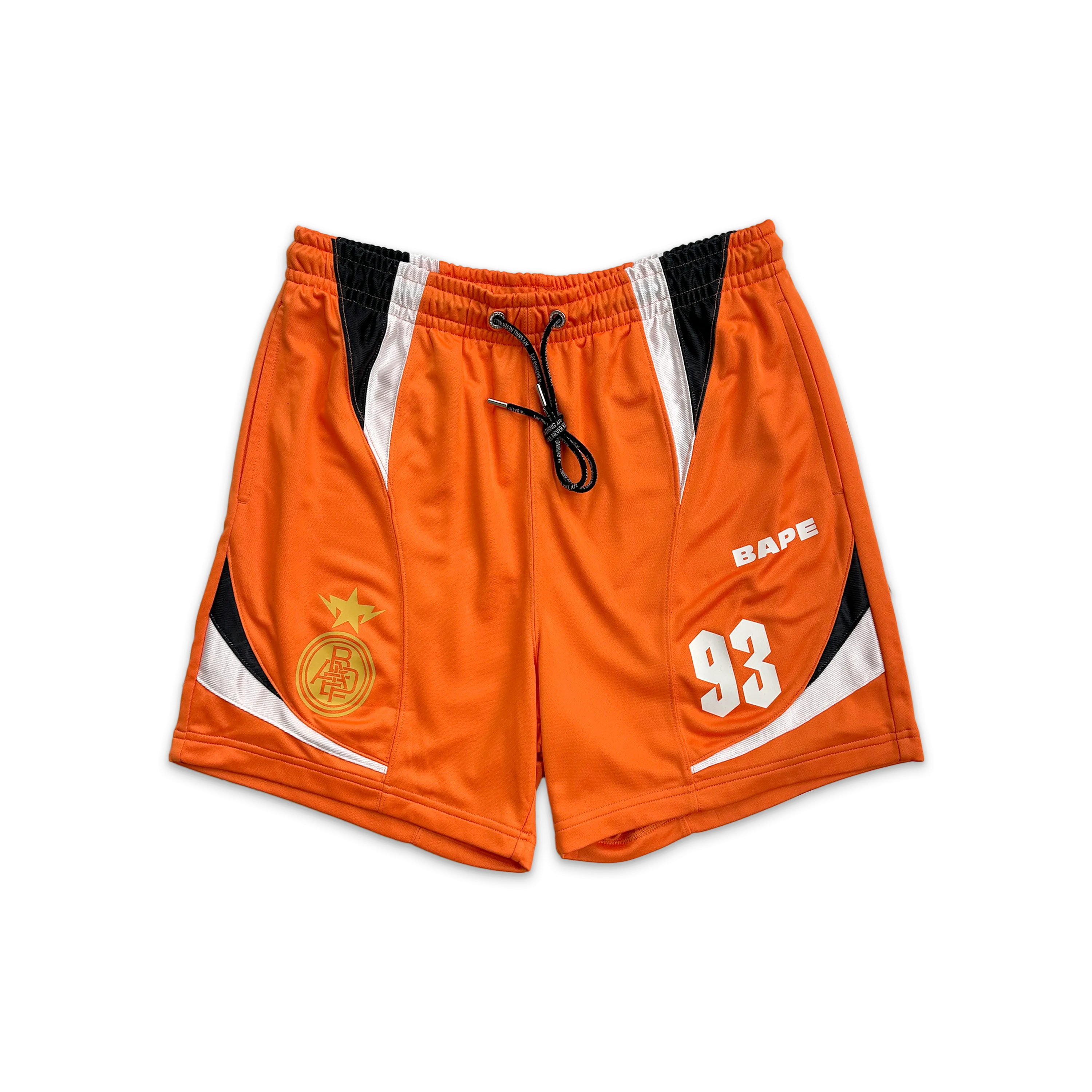 Multi Logo Relaxed Fit Soccer Shorts "Orange"