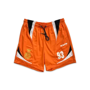 Multi Logo Relaxed Fit Soccer Shorts "Orange"