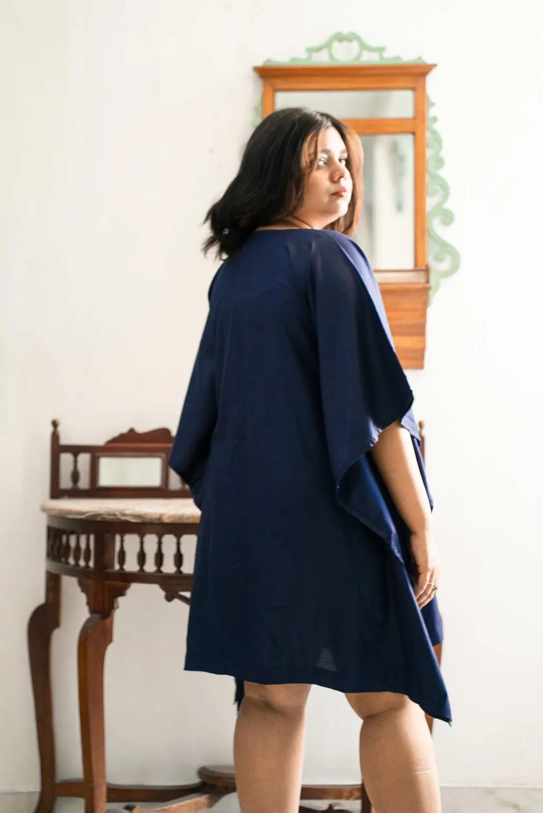 Navy Kaftan Nightdress - SleepTight