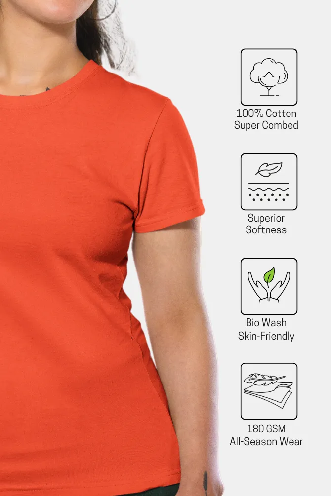 Orange T-shirt for women
