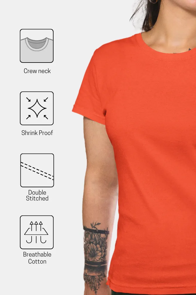 Orange T-shirt for women