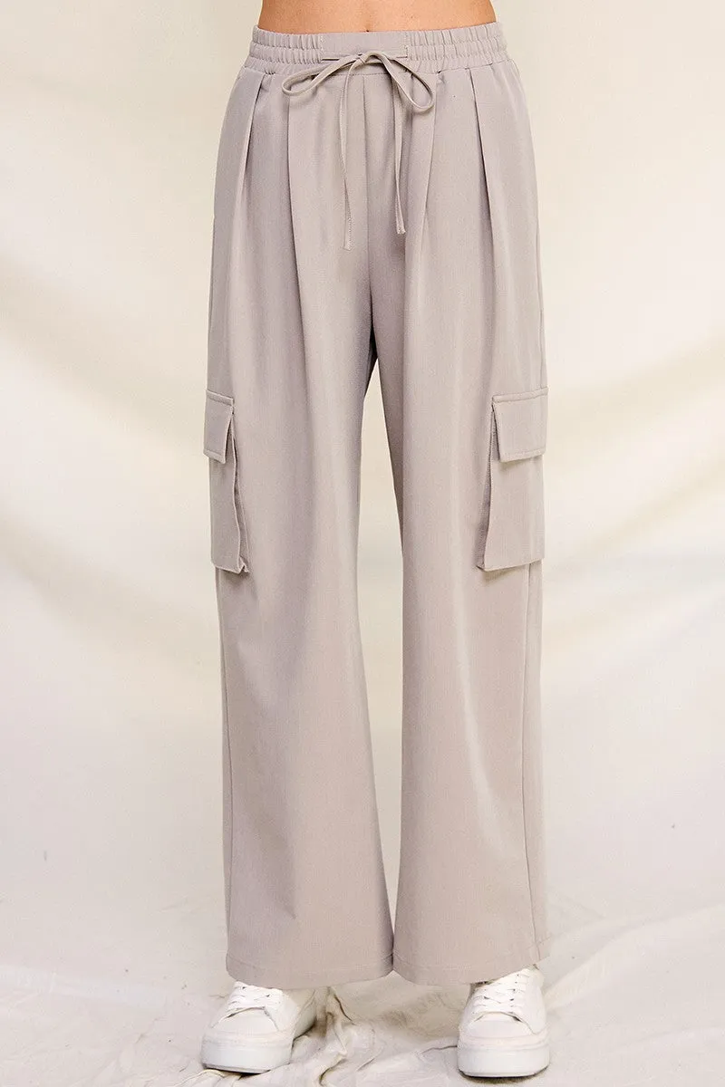 Paloma Grey Smooth Twill Cargo
