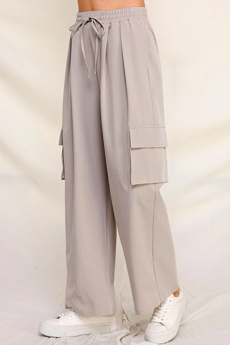 Paloma Grey Smooth Twill Cargo