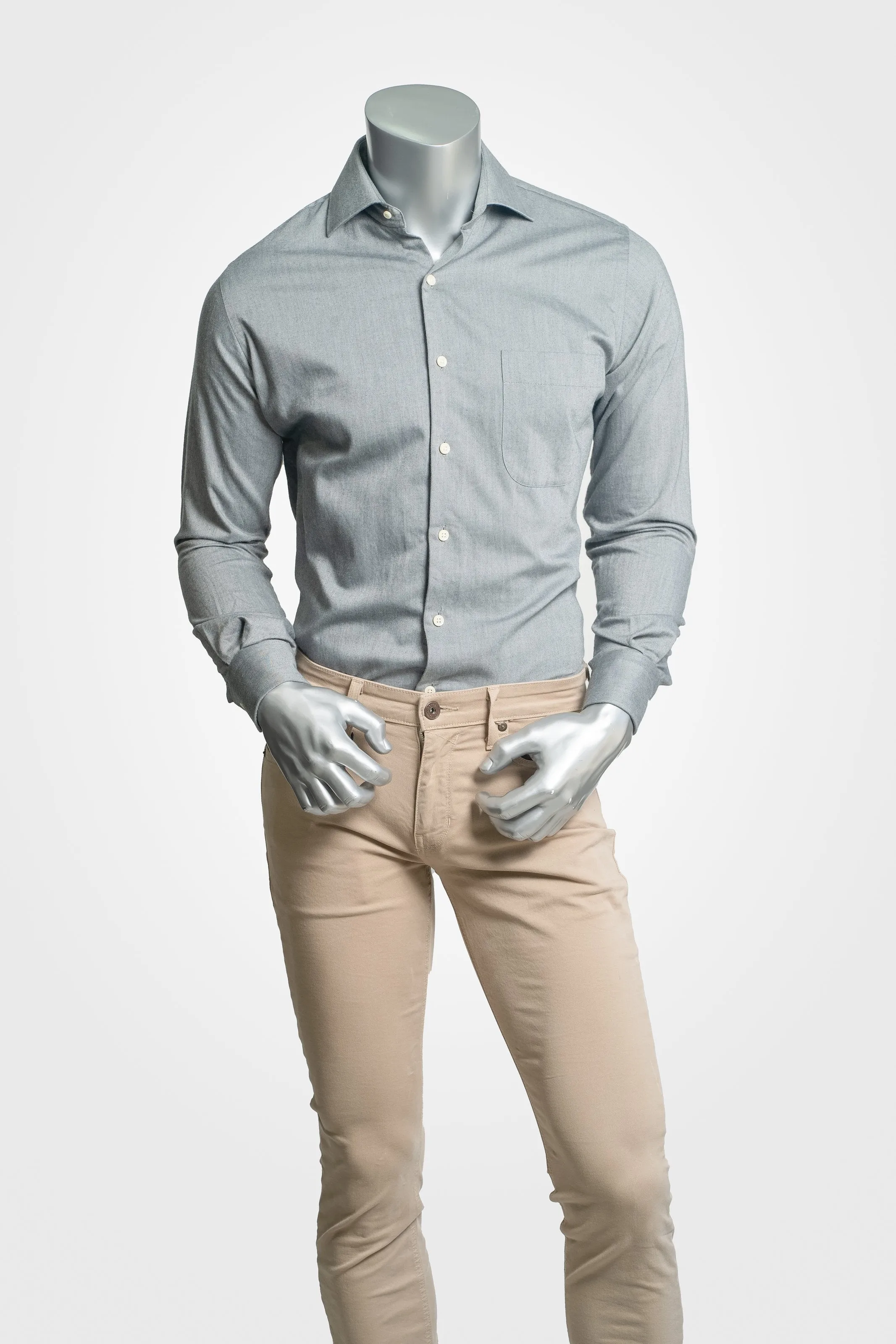 Peter Millar Gray Button Down