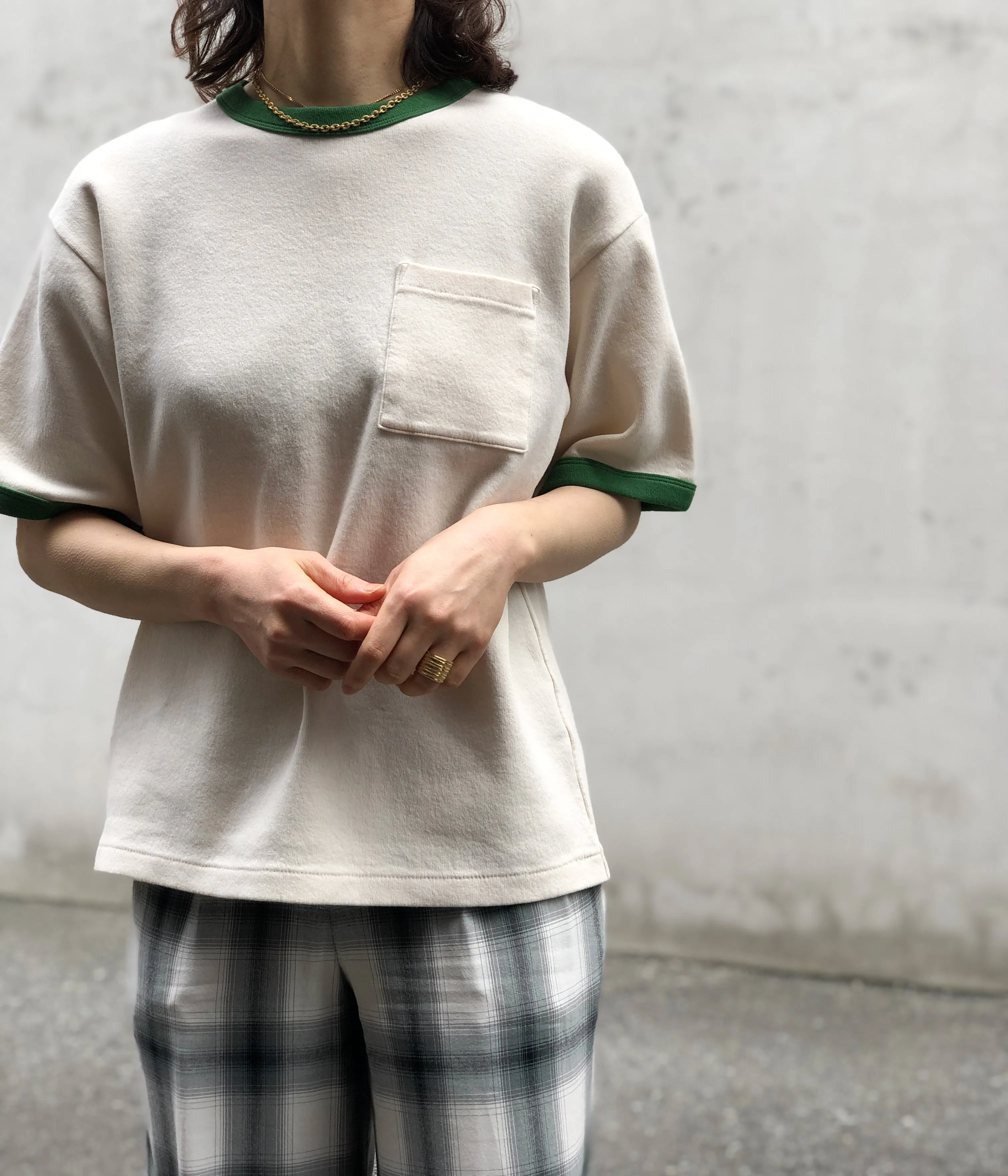 PHEENY/SMOOTH POCKET TEE(IVORY)
